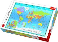 Trefl Puzzle Politick mapa svta 2000 dlk 96x68cm v krabici 40x27x6cm