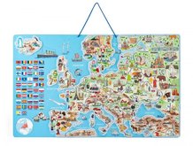 Magnetick mapa EVROPY, spoleensk hra 3 v 1 v eskm jazyce
